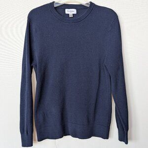 Men's Navy Blue Longsleeve Waffle Knit Sweater